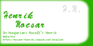 henrik mocsar business card